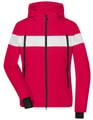 Dames Wintersport Jas James & Nicholson JN1173 licht rood-wit-zwart